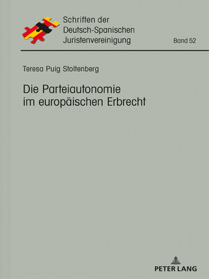 cover image of Die Parteiautonomie im europäischen Erbrecht